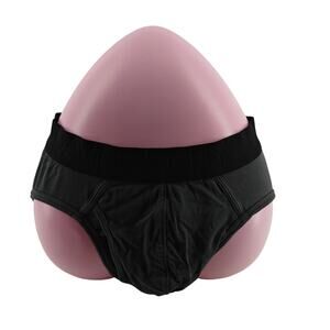 David Archy Bamboo Moisture Wicking Brief Black Dark Gray Mens Small